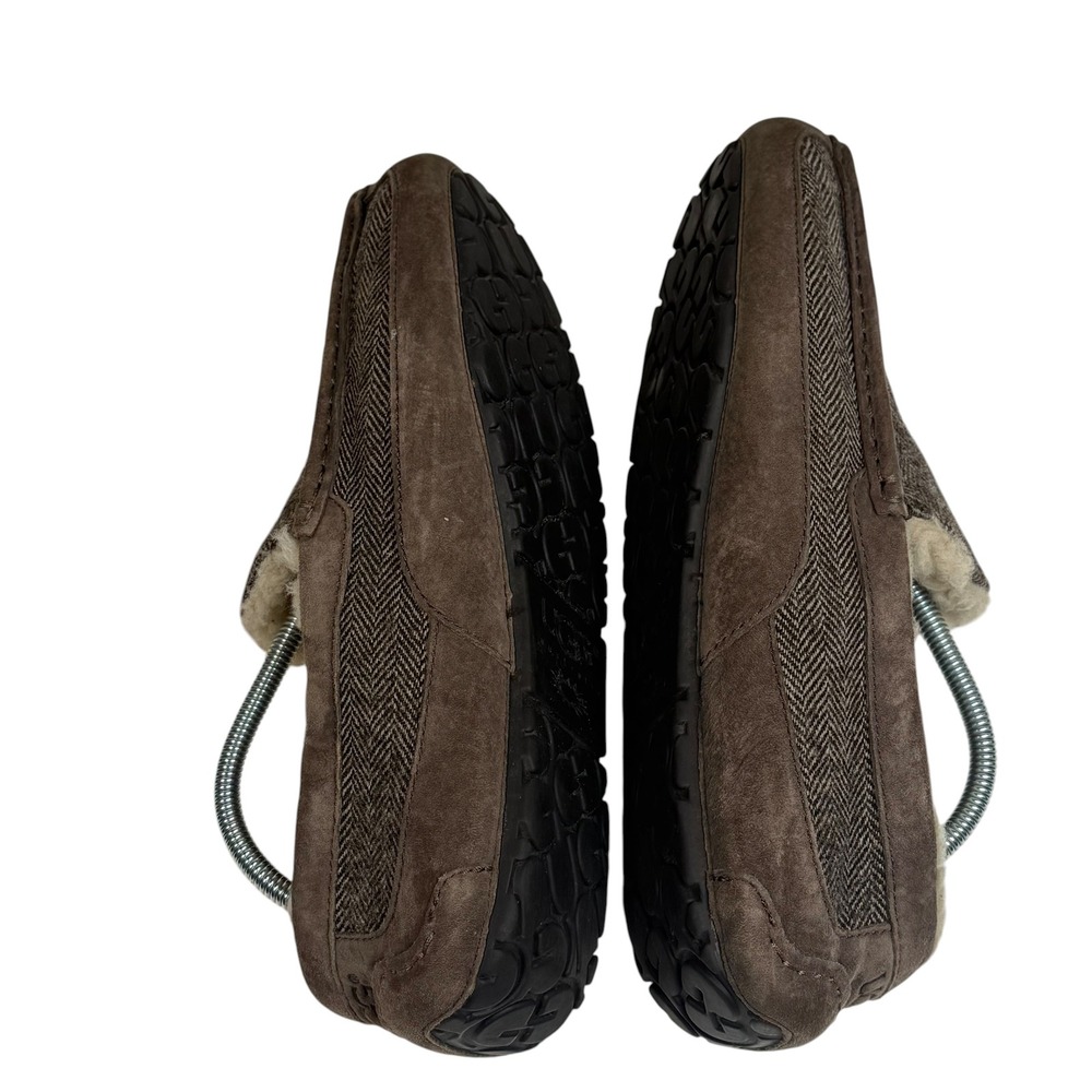 UGG Australia Ascot Tweed Brown Herringbone Slippers Mens 12 1005347 - Picture 10 of 12